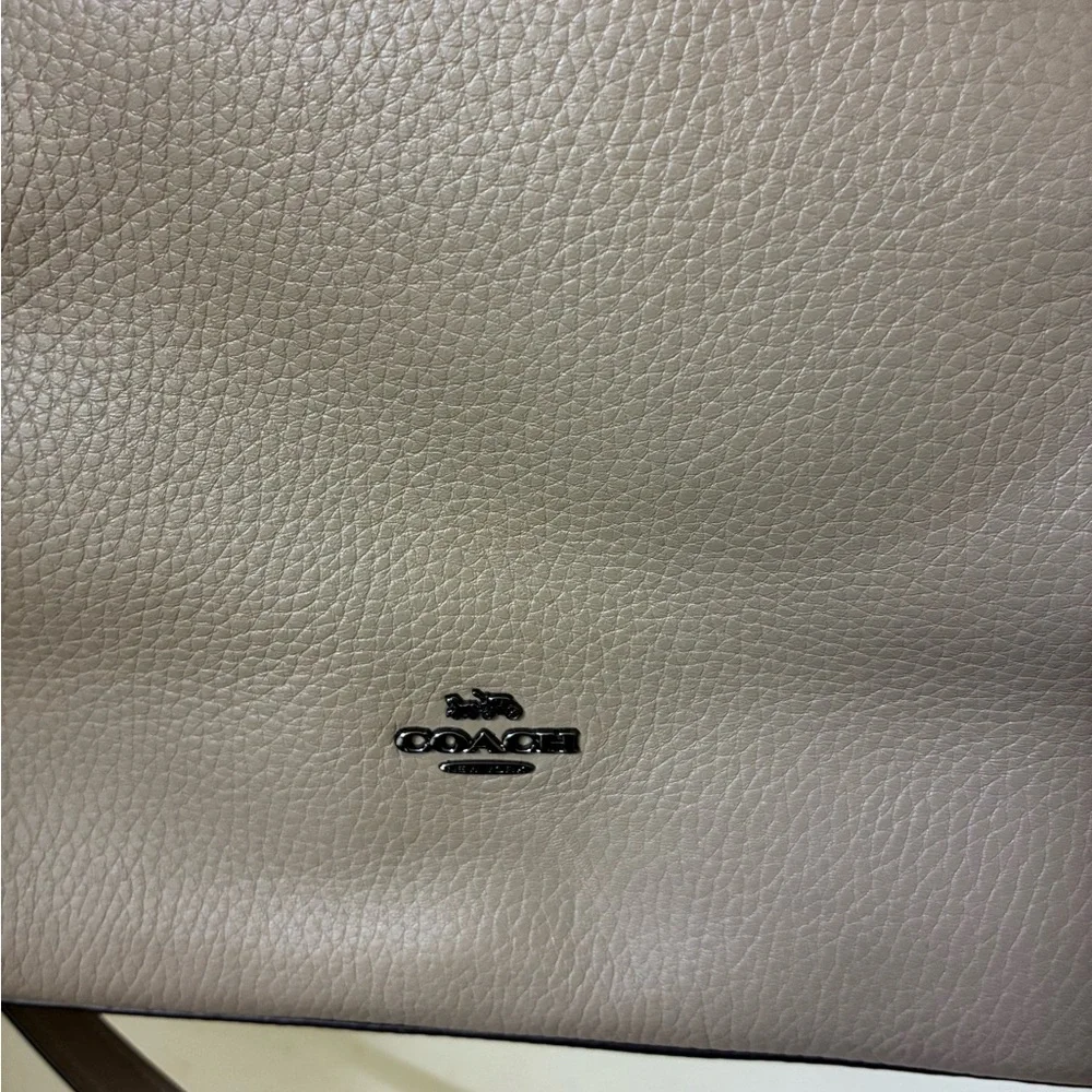 COACH Brooklyn Carryall Turnlock Shoulder Hand 2way Bag Leather BEIGE NWOT - Picture 3 of 16